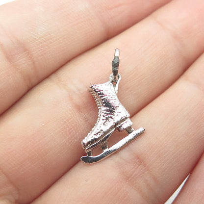 925 Sterling Silver Vintage Rembrandt Ice-Skating Shoe Charm Pendant