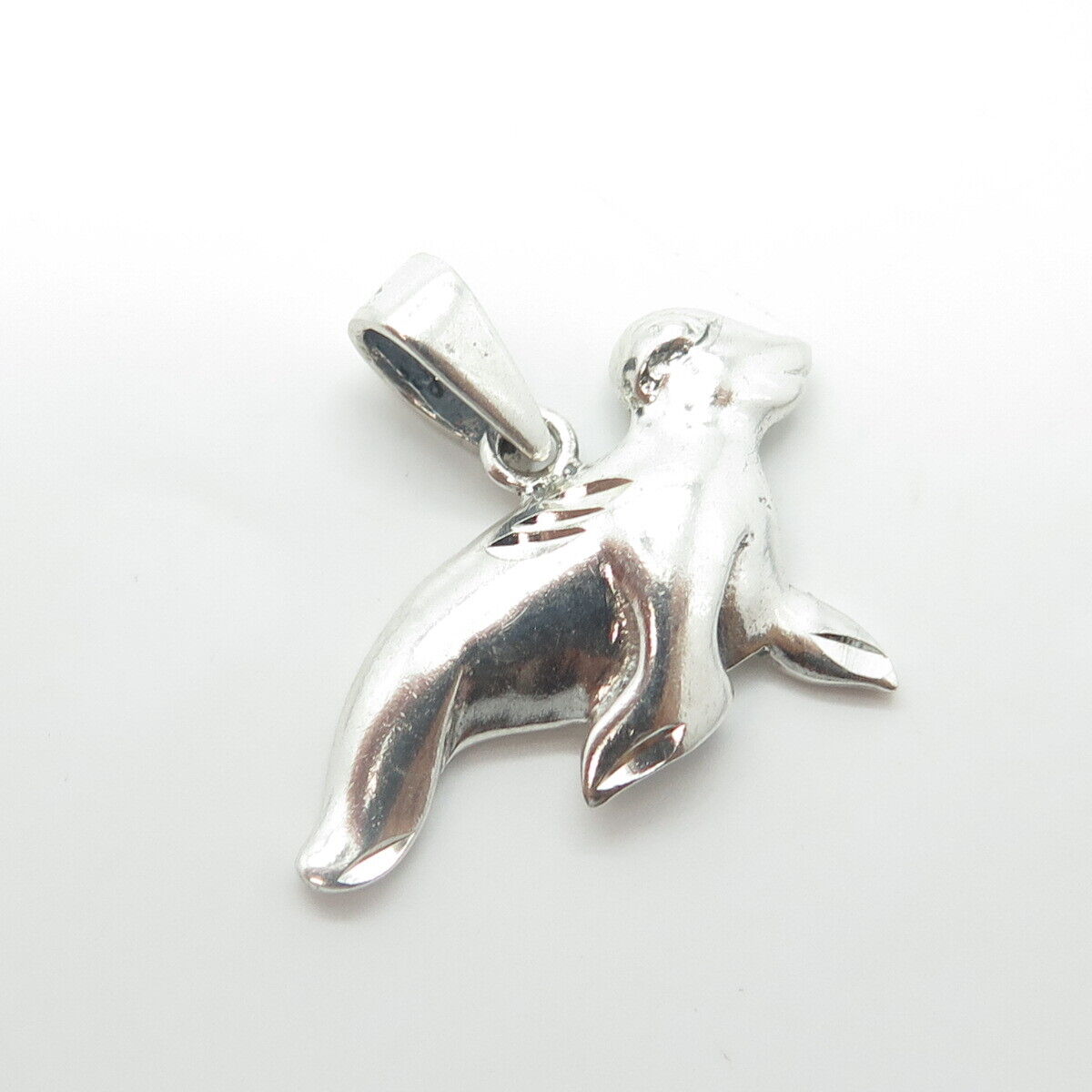 925 Sterling Silver Vintage Sea Seal Charm Pendant