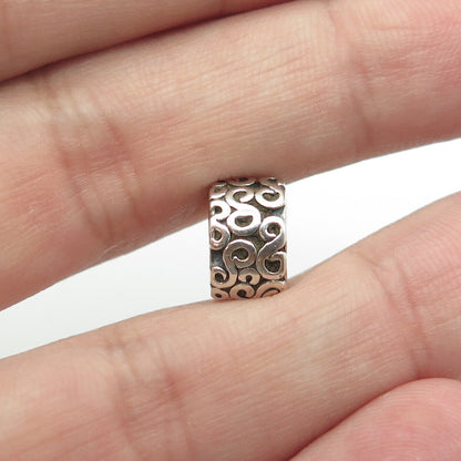 925 Sterling Silver Pandora Swirl Bead Charm