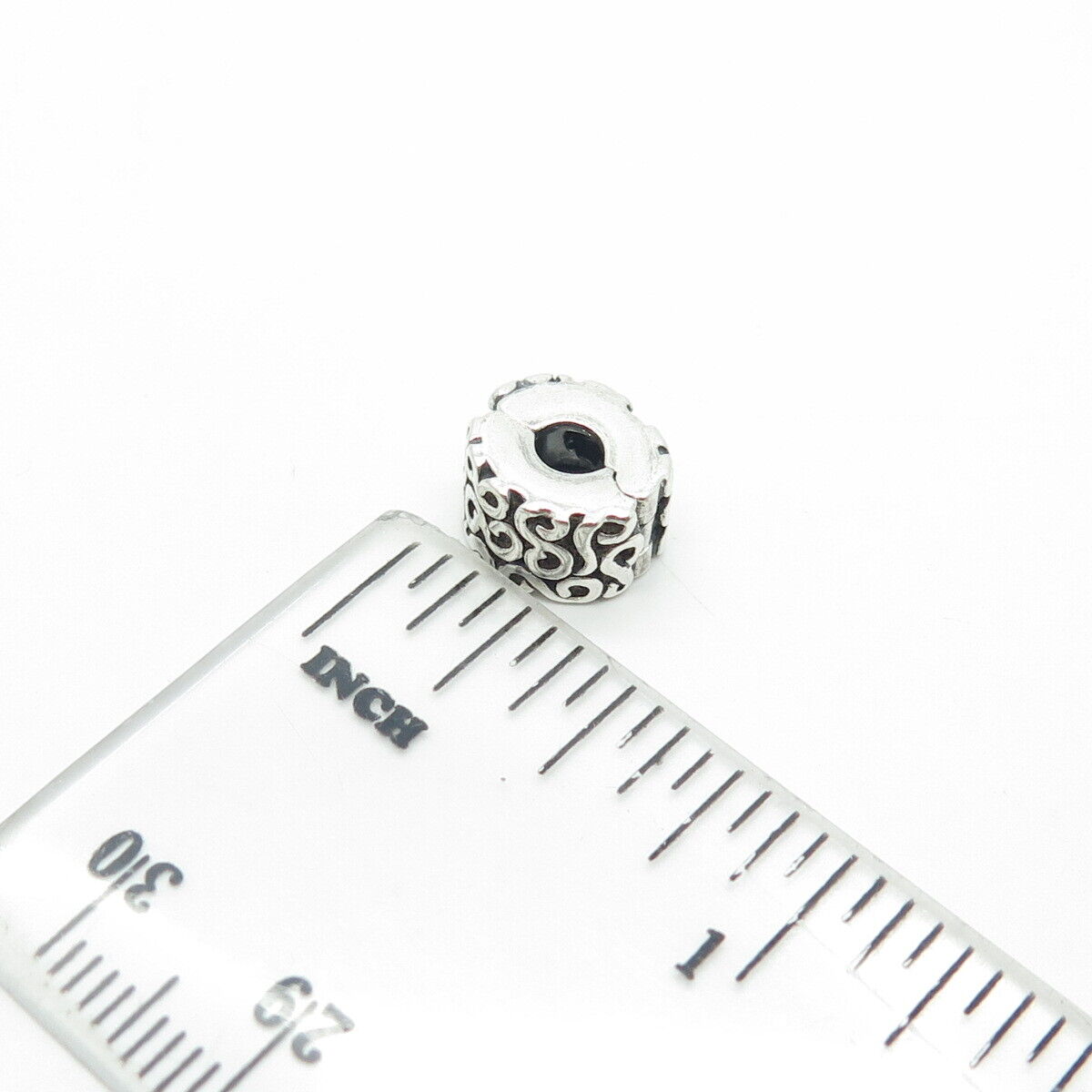 925 Sterling Silver Pandora Swirl Bead Charm