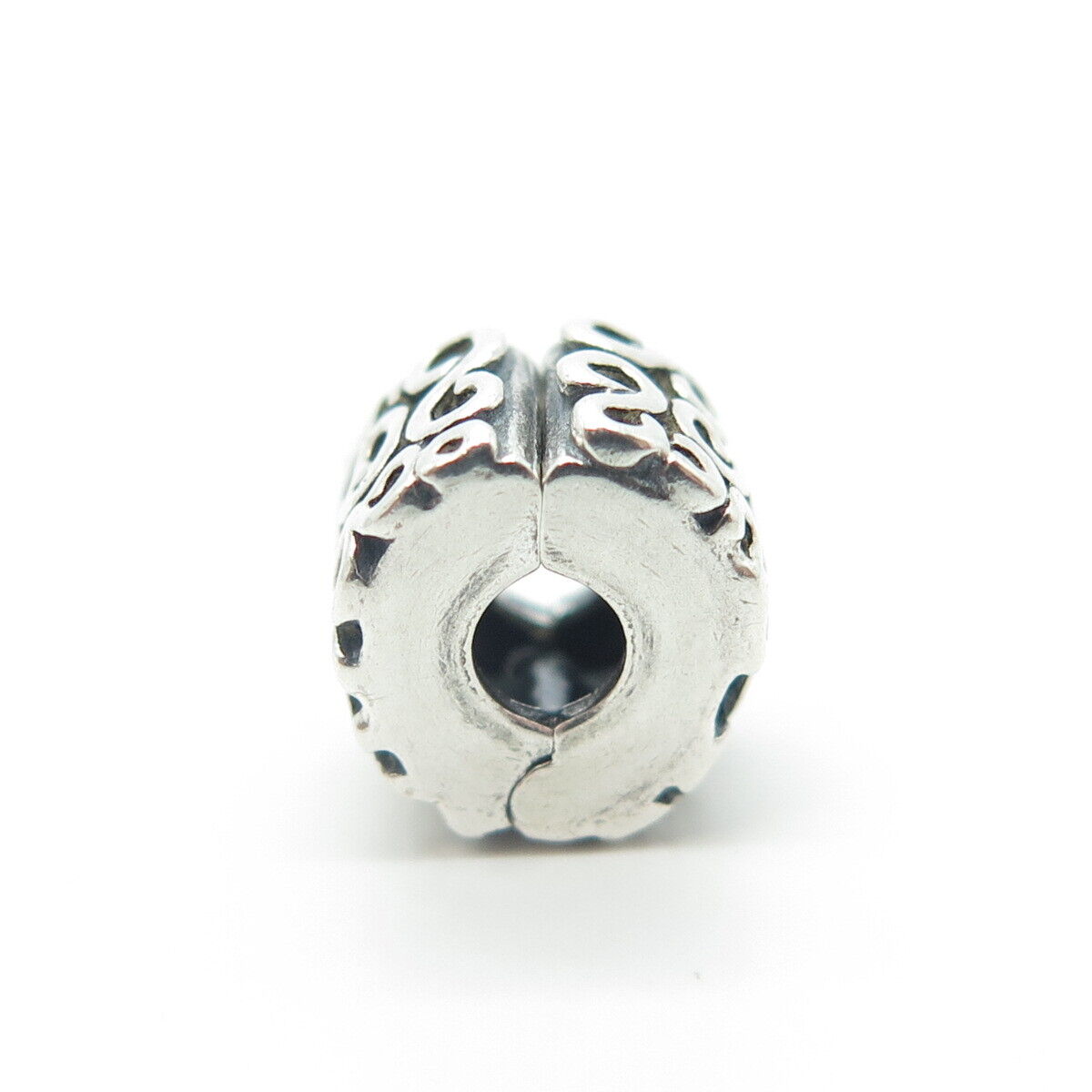 925 Sterling Silver Pandora Swirl Bead Charm