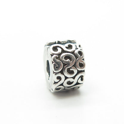 925 Sterling Silver Pandora Swirl Bead Charm