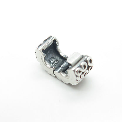 925 Sterling Silver Pandora Swirl Bead Charm