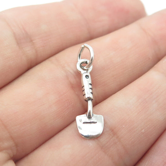 925 Sterling Silver Old Stock Shovel Charm Pendant