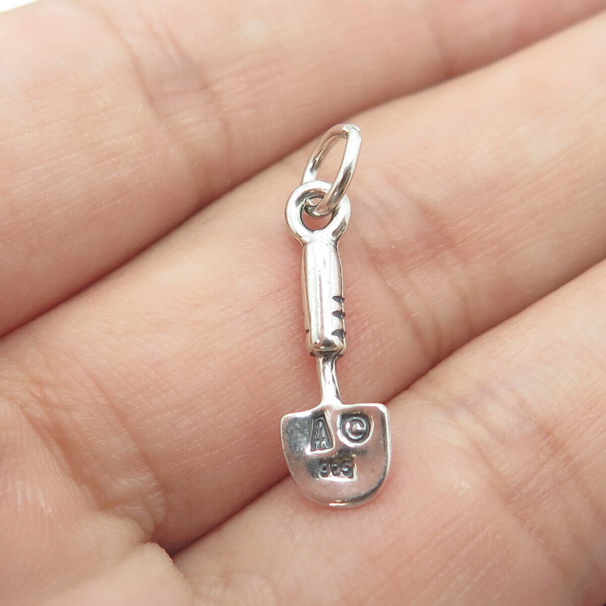 925 Sterling Silver Old Stock Shovel Charm Pendant