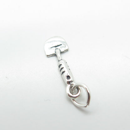 925 Sterling Silver Old Stock Shovel Charm Pendant