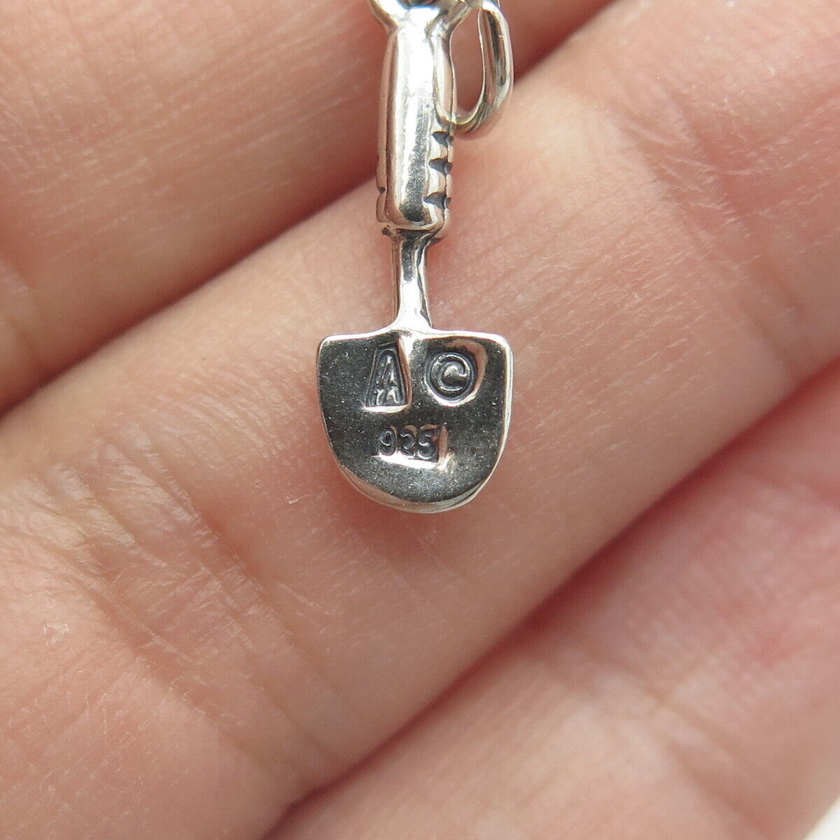 925 Sterling Silver Old Stock Shovel Charm Pendant