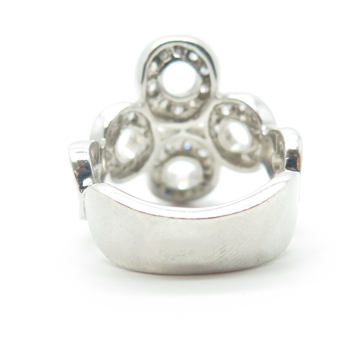 925 Sterling Silver Pave C Z Ring Size 7.25