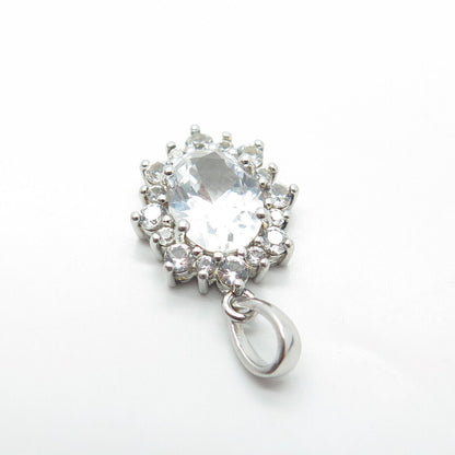 925 Sterling Silver Lab-Created White Sapphire Pendant