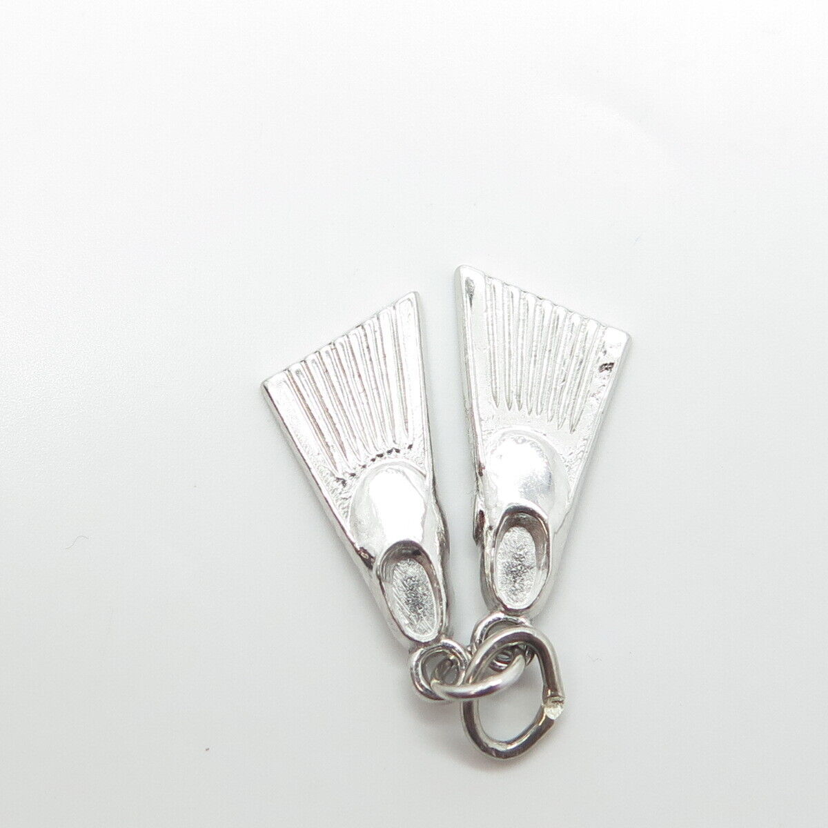 925 Sterling Silver Vintage Dive Fins Charm Pendant