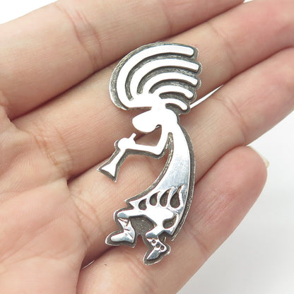 925 Sterling Silver Vintage B. PANTEAH ZUNI Southwestern Kokopelli Tribal Brooch