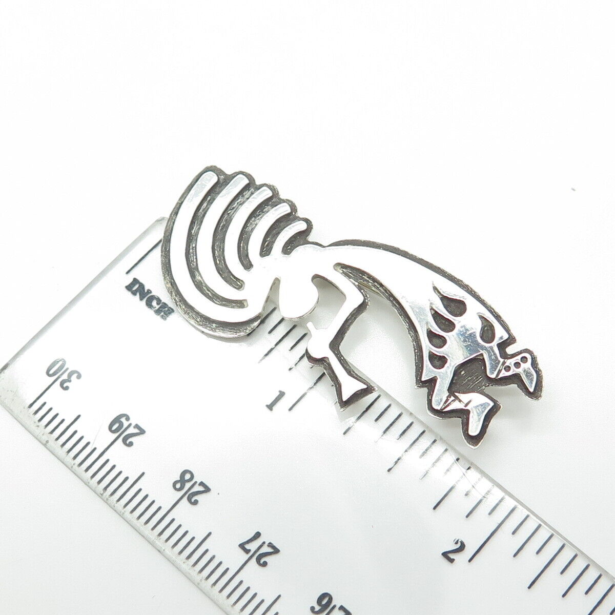 925 Sterling Silver Vintage B. PANTEAH ZUNI Southwestern Kokopelli Tribal Brooch