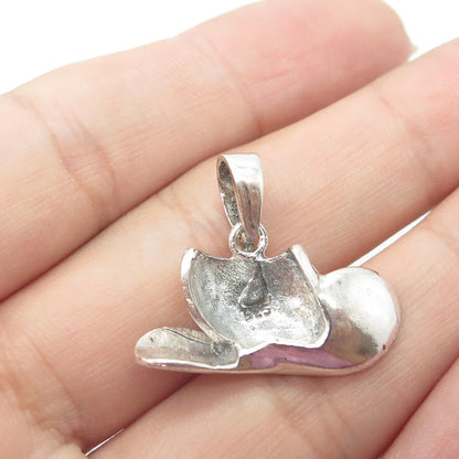 925 Sterling Silver Vintage Cowboy Hat Pendant