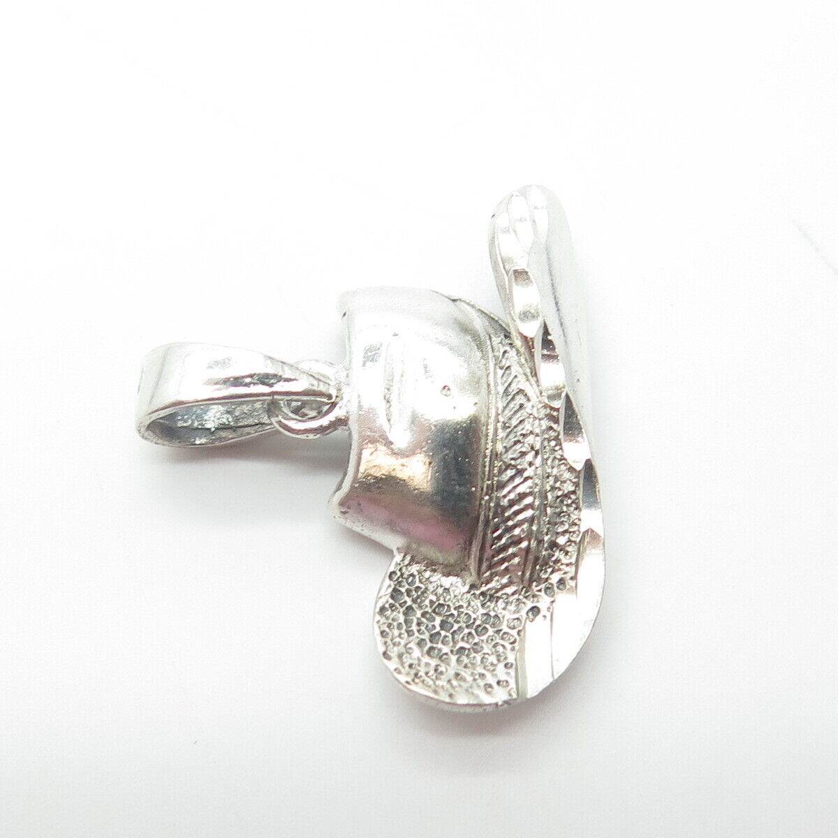 925 Sterling Silver Vintage Cowboy Hat Pendant