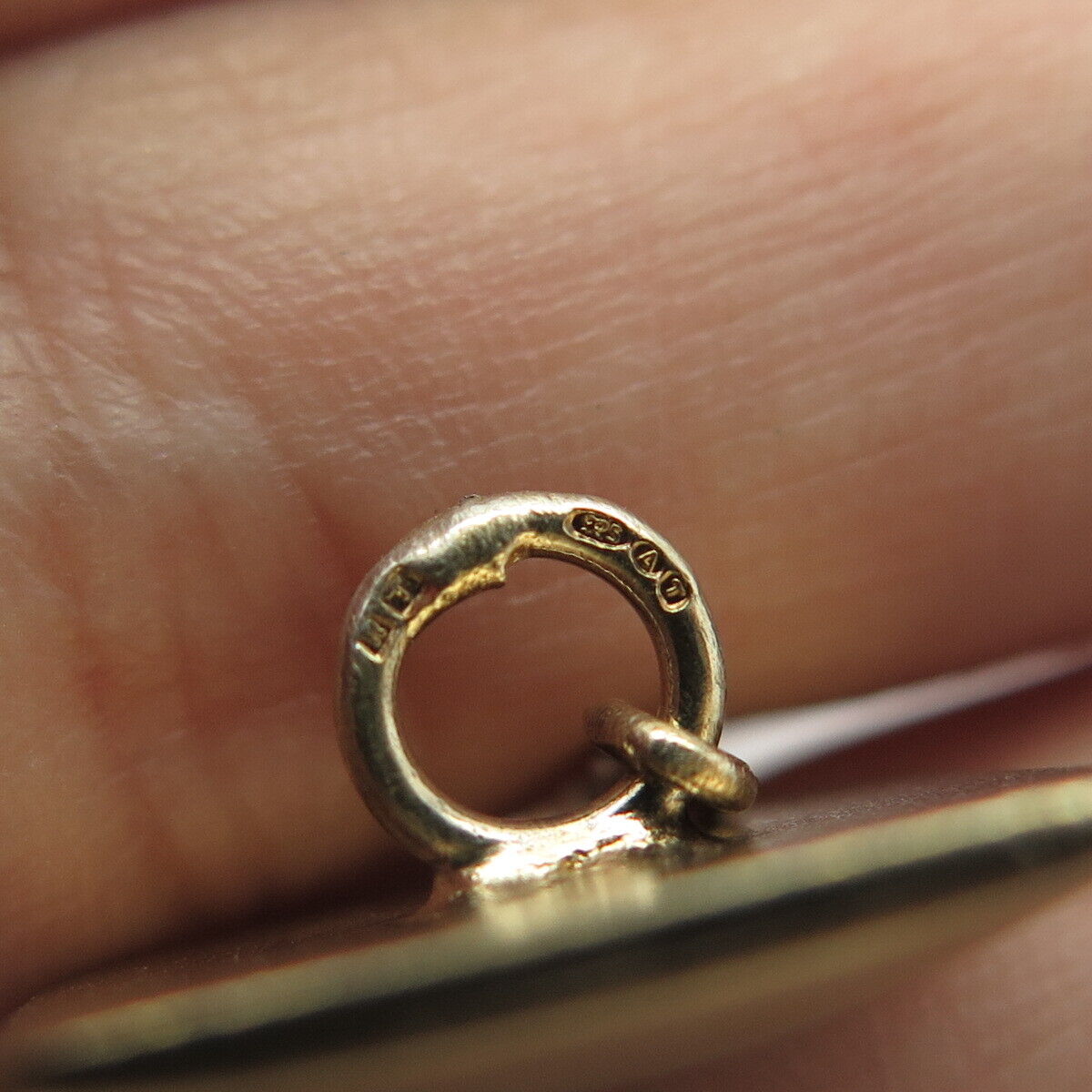 925 Sterling Silver Gold Plated Vintage Square Chain Link Cufflinks