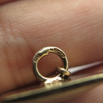 925 Sterling Silver Gold Plated Vintage Square Chain Link Cufflinks