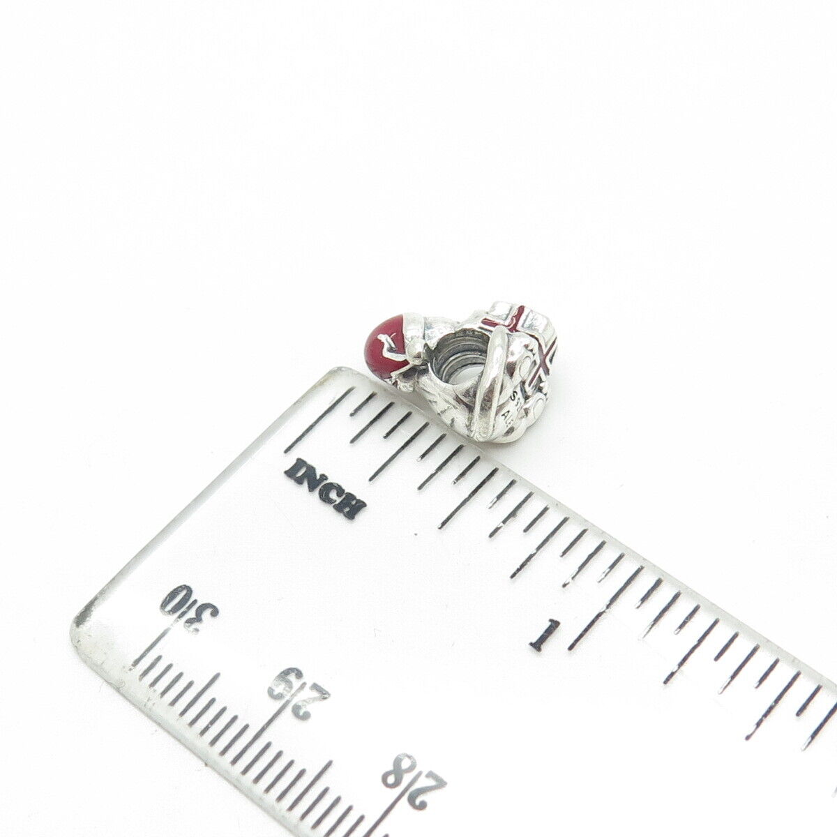 925 Sterling Silver Pandora Christmas Kitten Slide Charm