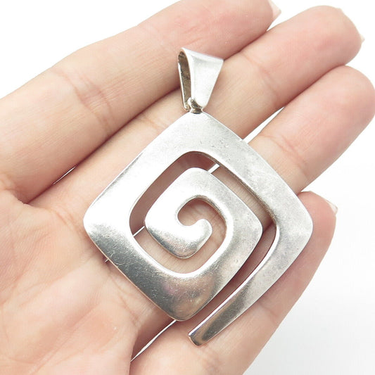 925 Sterling Silver Vintage 1979 Omega Tau Spiral Pendant