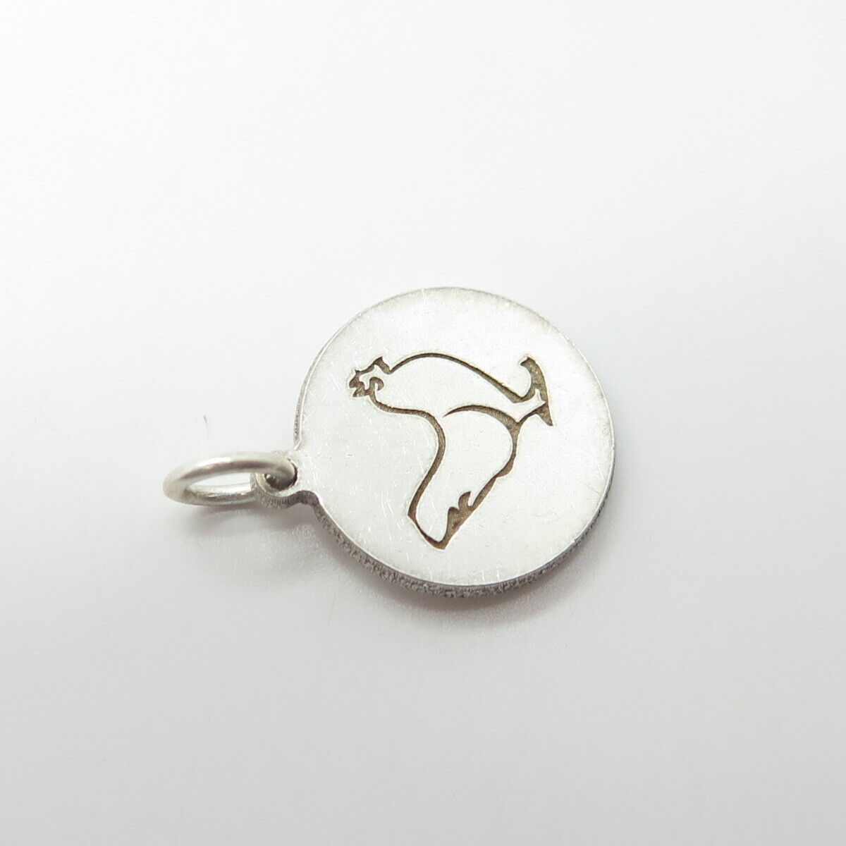 925 Sterling Silver Two in Town USA Engraved Hen Minimalistic Charm Pendant