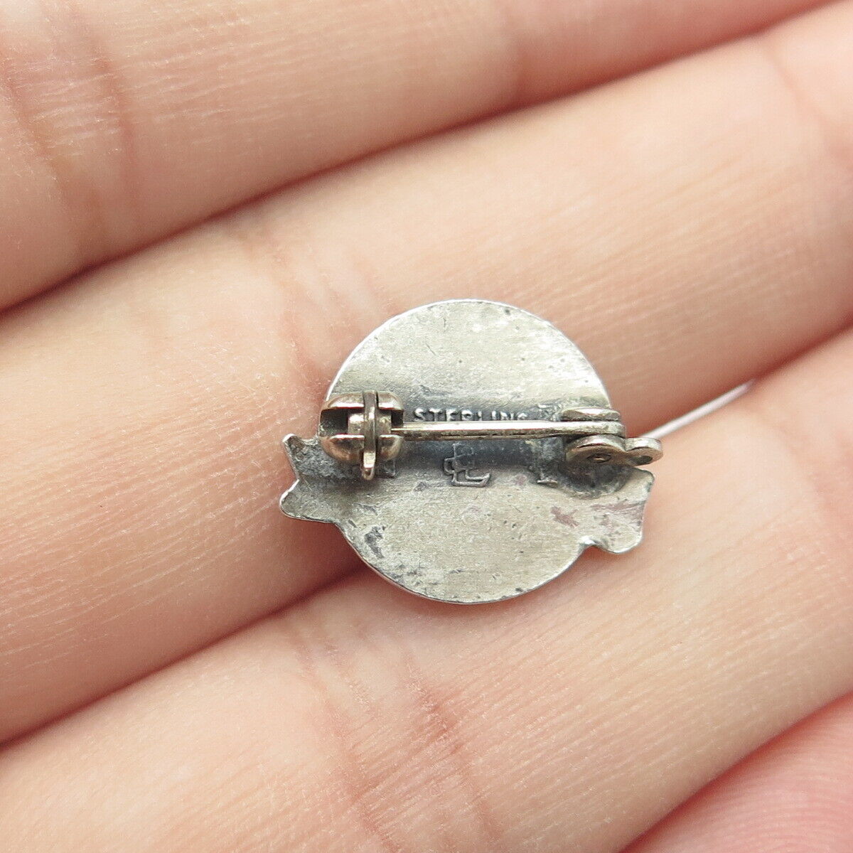 925 Sterling Silver Antique Art Deco Stanhome Home Lapel Pin Brooch