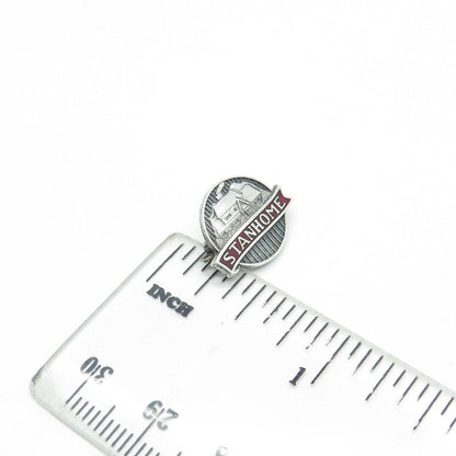 925 Sterling Silver Antique Art Deco Stanhome Home Lapel Pin Brooch