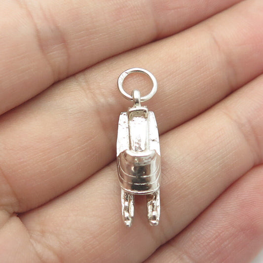 925 Sterling Silver Vintage Snow Sled Charm Pendant