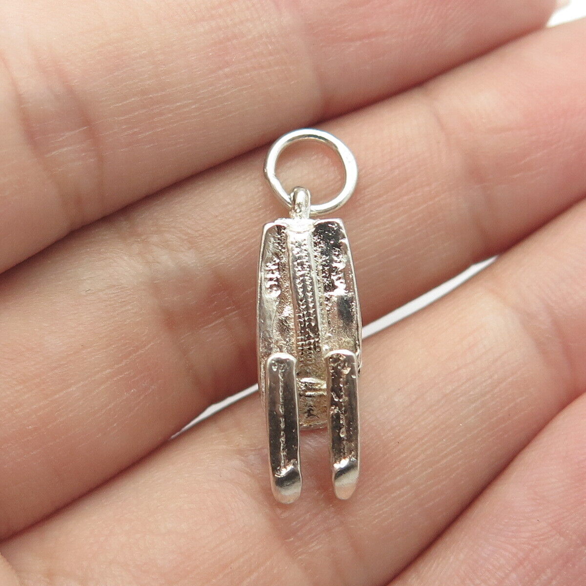 925 Sterling Silver Vintage Snow Sled Charm Pendant