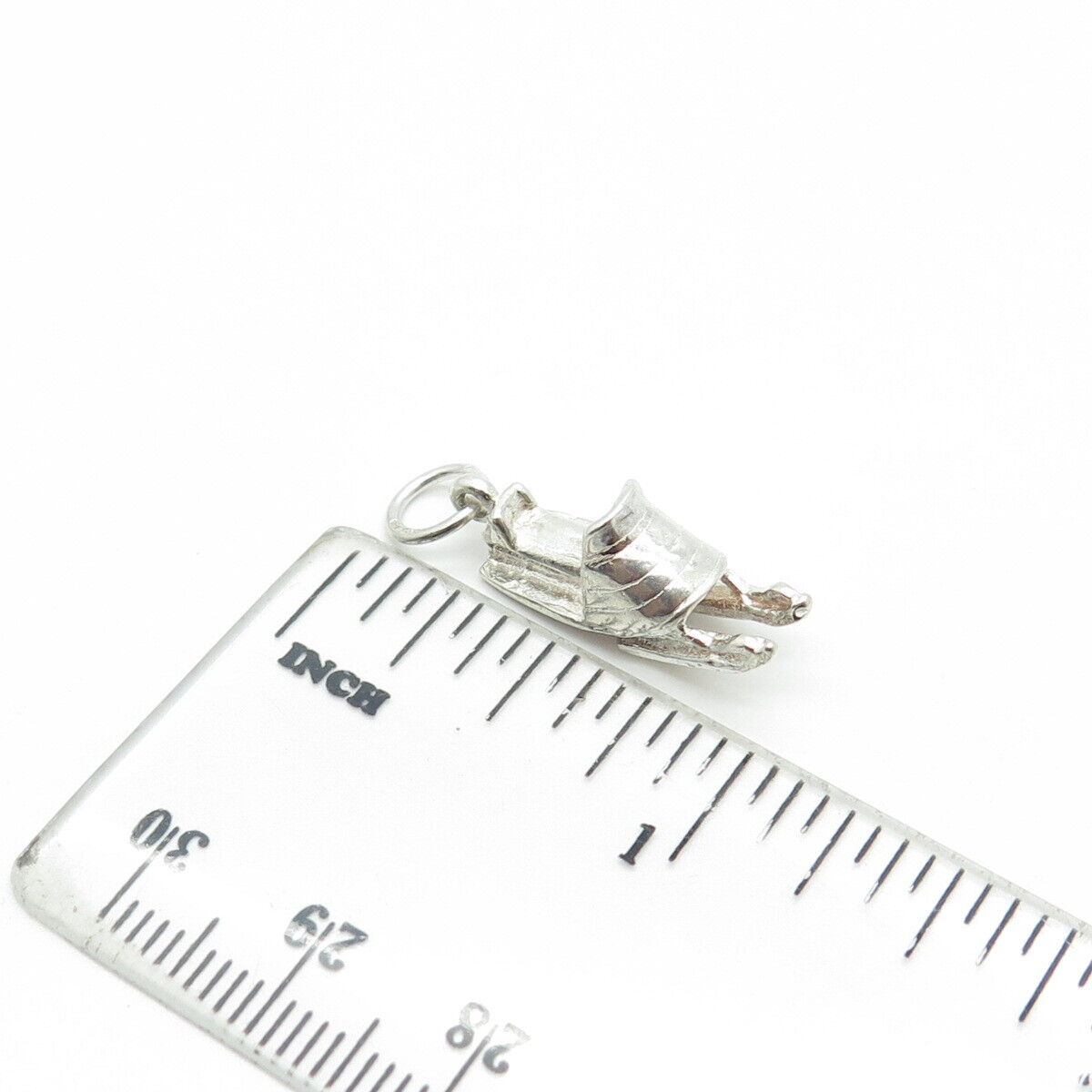 925 Sterling Silver Vintage Snow Sled Charm Pendant