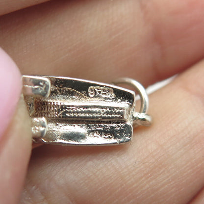 925 Sterling Silver Vintage Snow Sled Charm Pendant