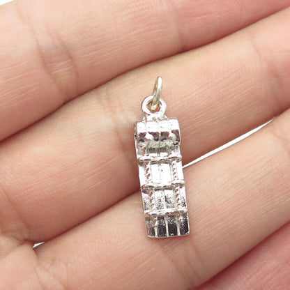 925 Sterling Silver Vintage Snow Sled Charm Pendant