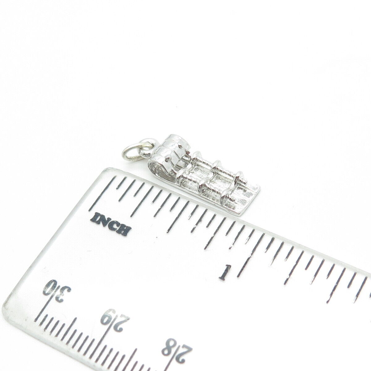 925 Sterling Silver Vintage Snow Sled Charm Pendant