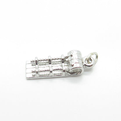 925 Sterling Silver Vintage Snow Sled Charm Pendant