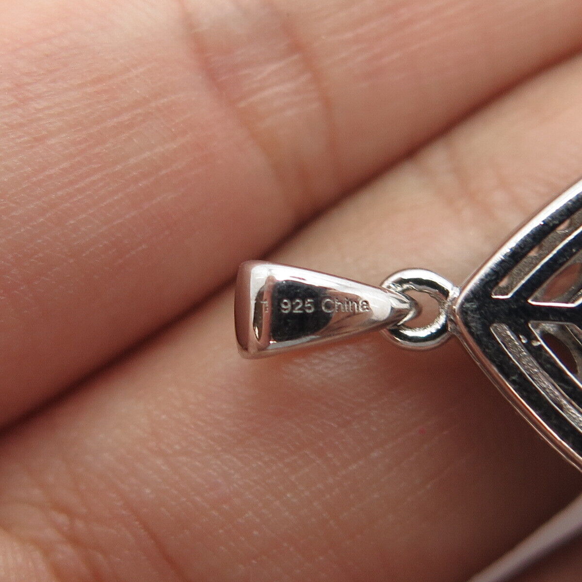 925 Sterling Silver Real Colorful Druzy & C Z Pendant