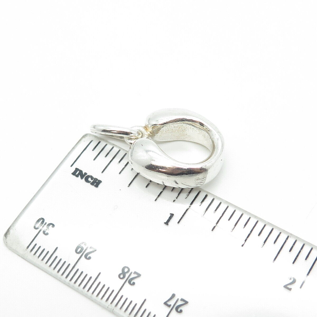 925 Sterling Silver Vintage Indaba Letter "U" Initial Pendant B37