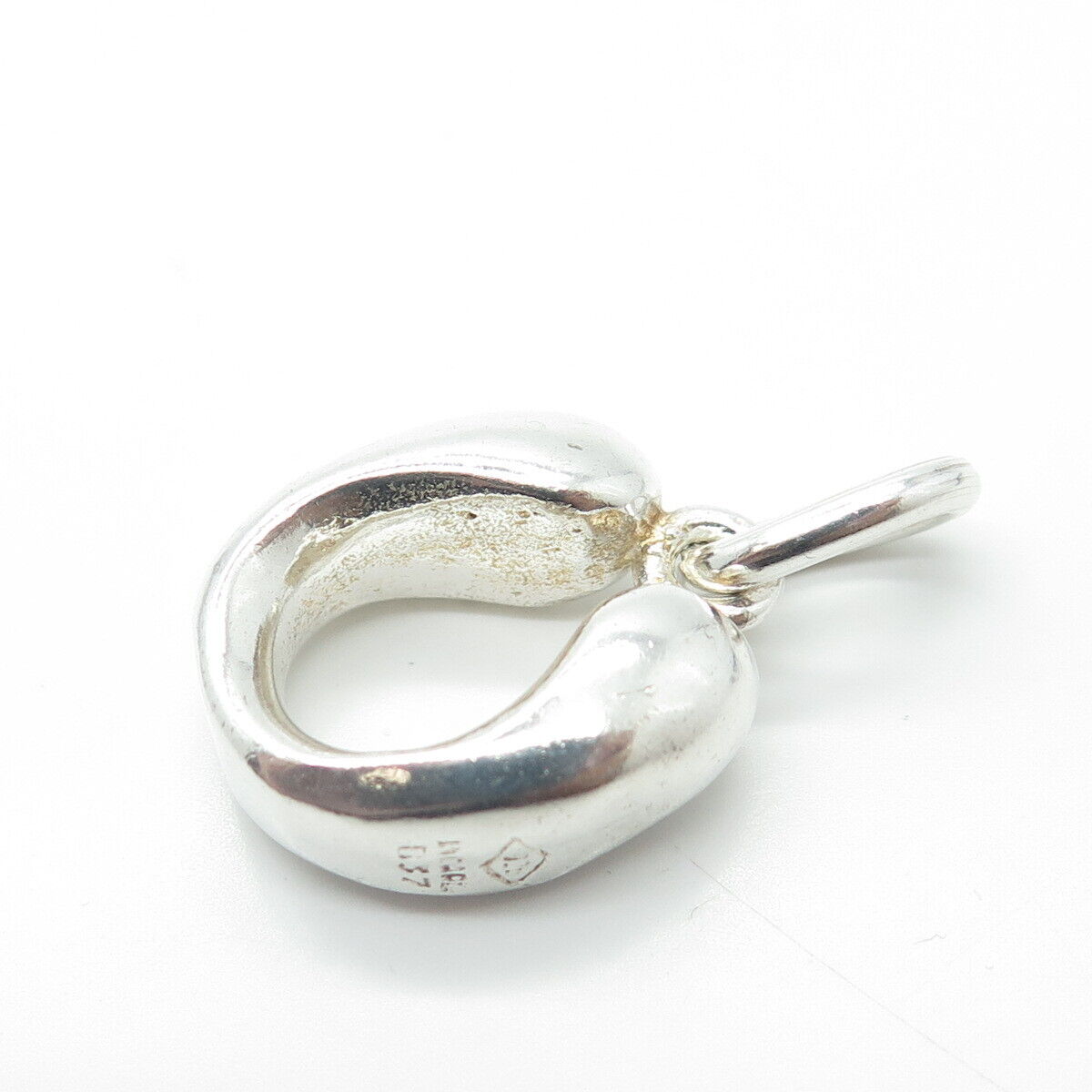 925 Sterling Silver Vintage Indaba Letter "U" Initial Pendant B37