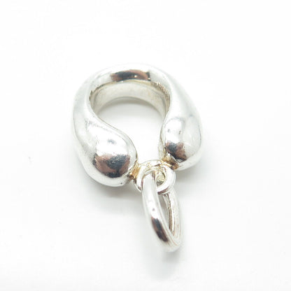 925 Sterling Silver Vintage Indaba Letter "U" Initial Pendant B37