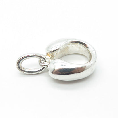 925 Sterling Silver Vintage Indaba Letter "U" Initial Pendant B37