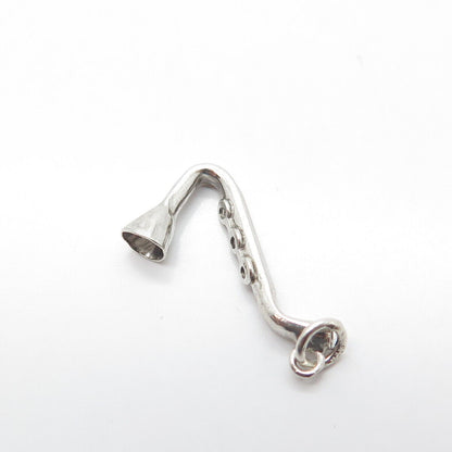 925 Sterling Silver Vintage Saxophone Music 3D Charm Pendant