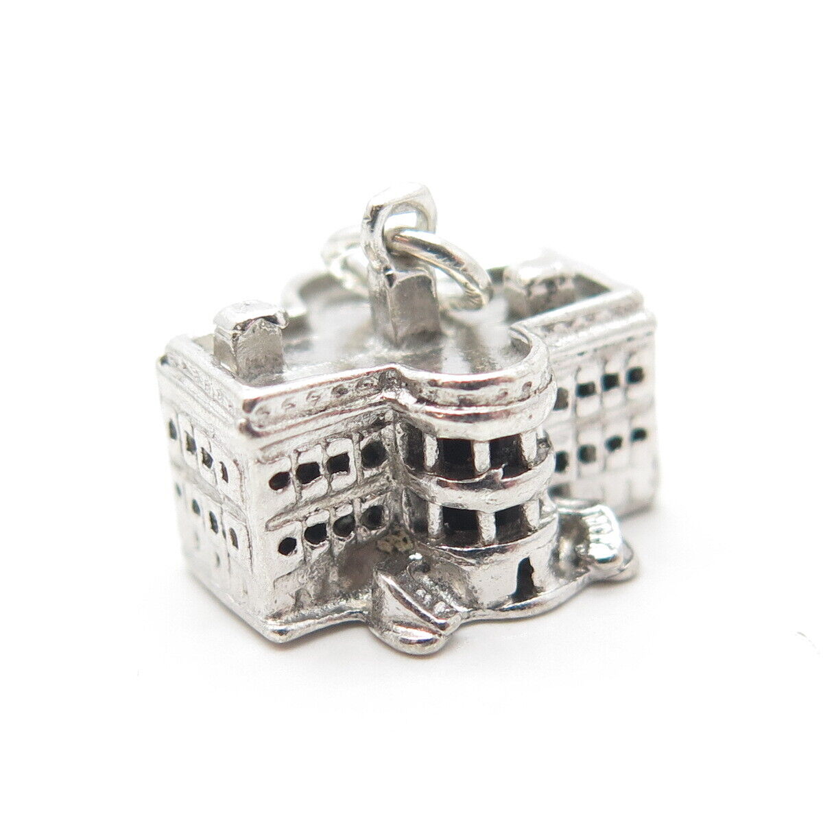 925 Sterling Silver Vintage United States White House Charm Pendant