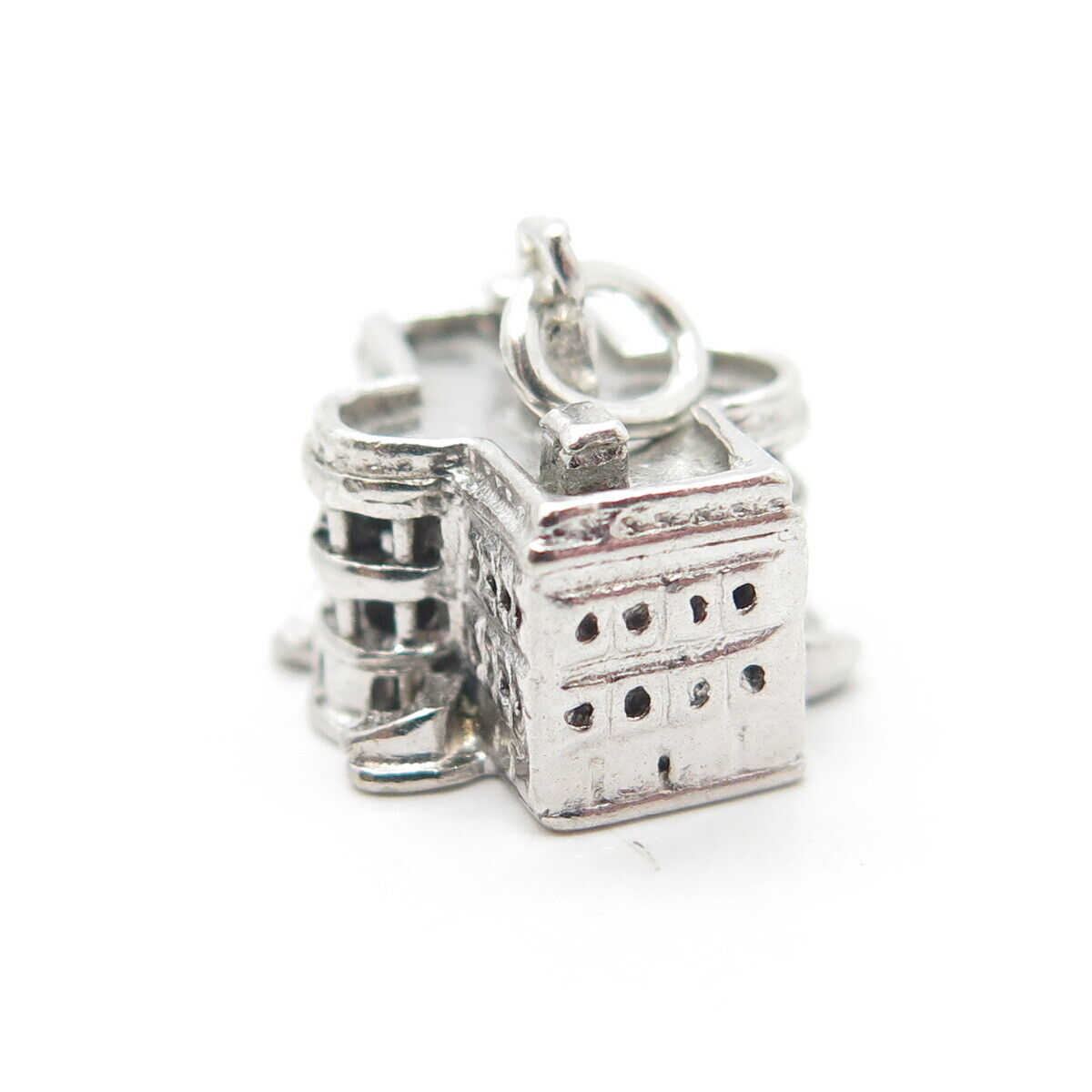 925 Sterling Silver Vintage United States White House Charm Pendant