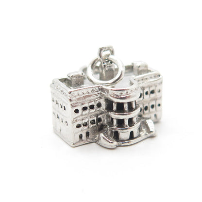 925 Sterling Silver Vintage United States White House Charm Pendant