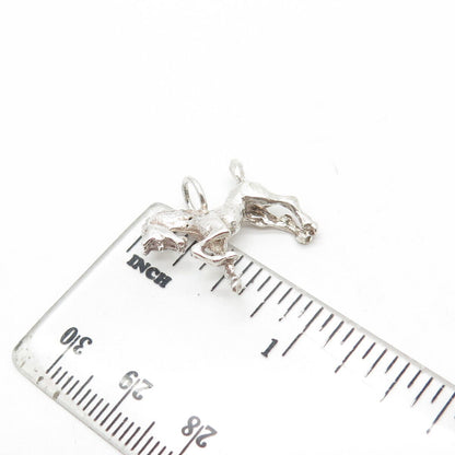 925 Sterling Silver Vintage Foal Horse Pendant