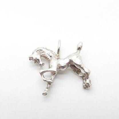 925 Sterling Silver Vintage Foal Horse Pendant