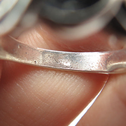 925 Sterling Silver Vintage Modernist Ring Size 5.75
