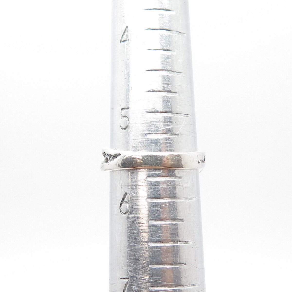 925 Sterling Silver Vintage Modernist Ring Size 5.75