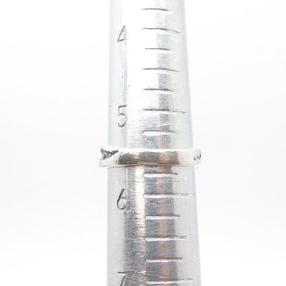 925 Sterling Silver Vintage Modernist Ring Size 5.75