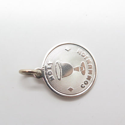 925 Sterling Silver Vintage "Holy Communion" Goblet Charm Pendant