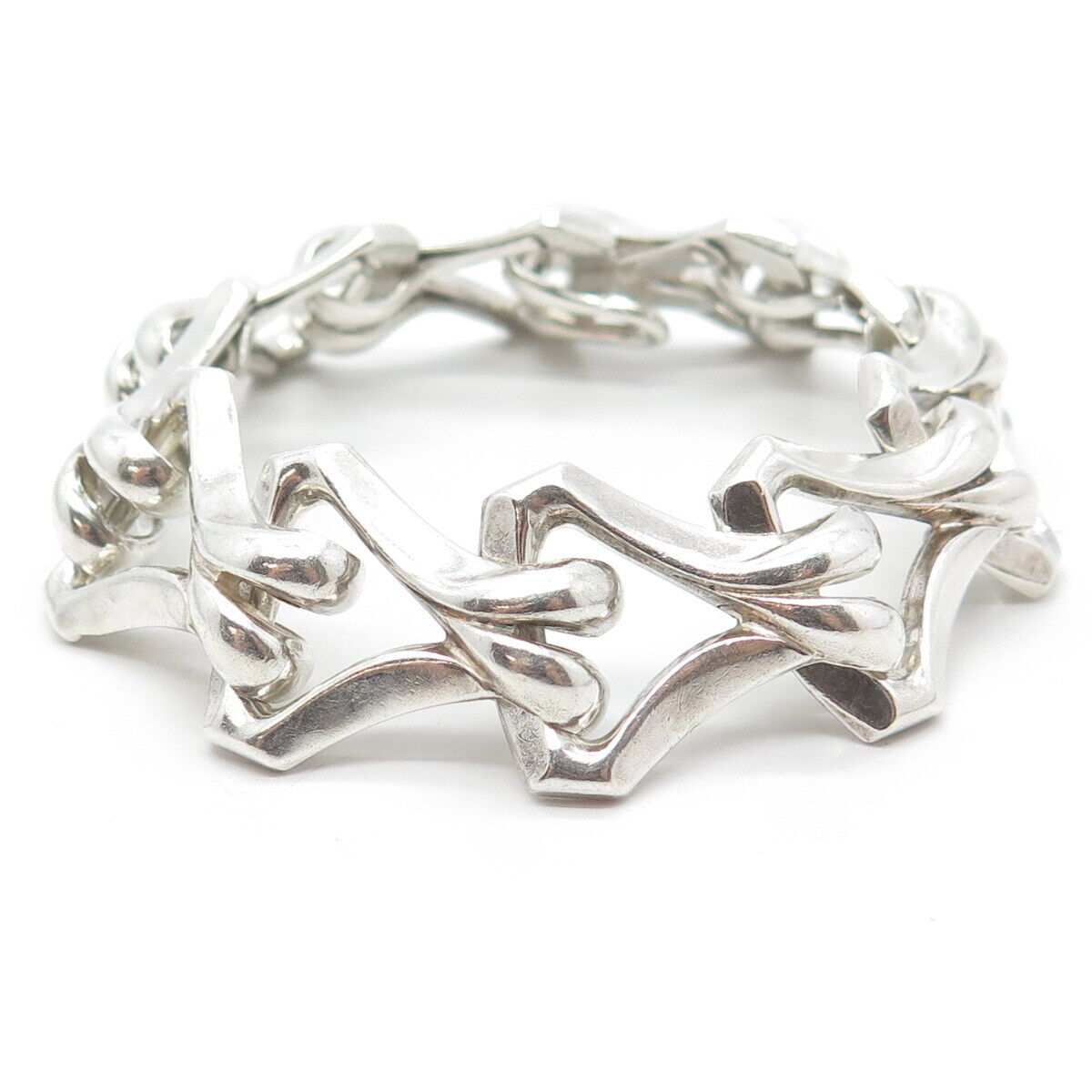 925 Sterling Silver Rare Link Bracelet 6.75"