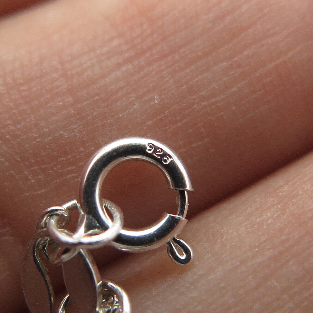 925 Sterling Silver Italy Swirl Retro Key Cable Chain Necklace 16"