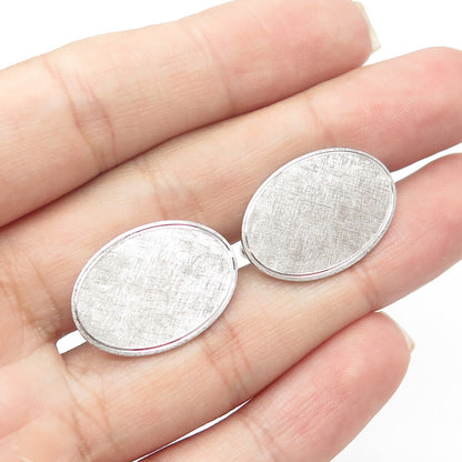 DESTINO 925 Sterling Silver Vintage Oval Cufflinks